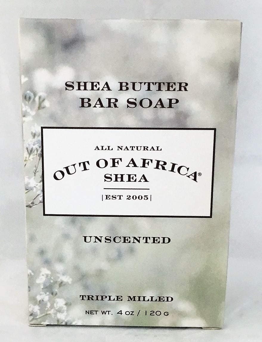 Out Of Africa Unscented Shea Butter Bar Soap, 4-Ounce Boxes (Pack of 4)
