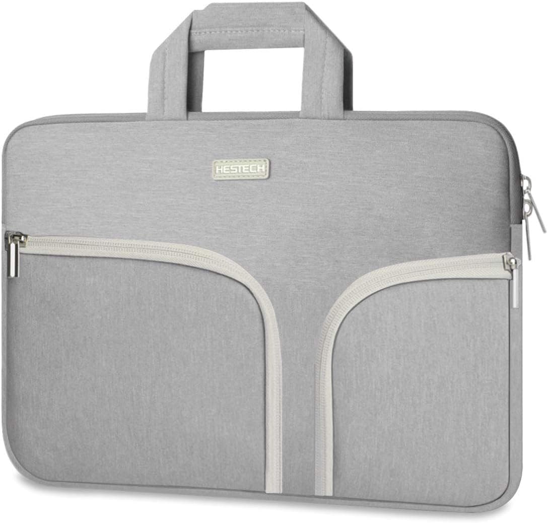 HESTECH 11.6" Chromebook Case,12.5 Laptop Sleeve Protective Carrying Bag with Handle Pocket for 13 inch MacBook Air/Pro M1 Surface X/7 Dell Acer ASUS HP Lenovo Samsung Computer Notebook,Gray