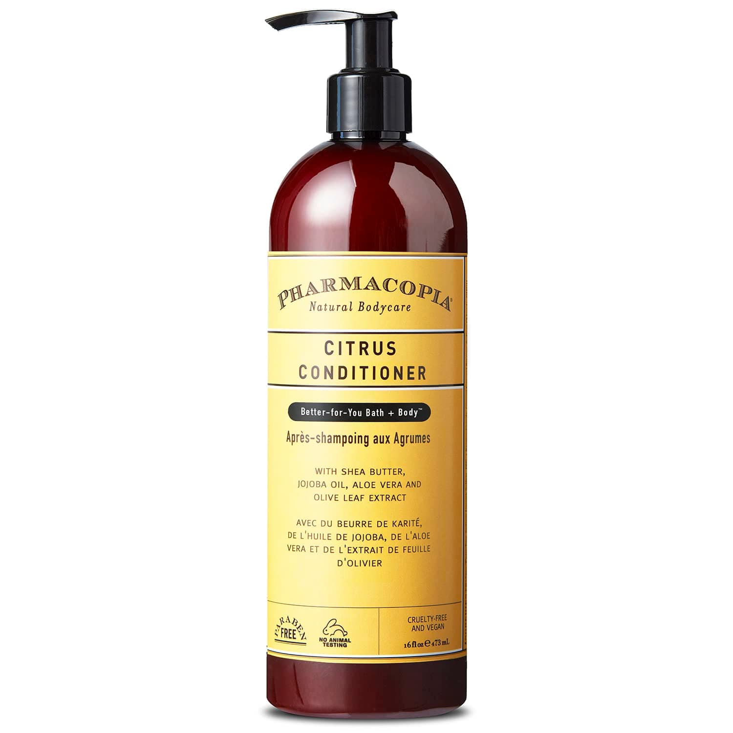 Pharmacopia Citrus Conditioner – Aromatherapy Hair & Scalp Care with Natural & Organic Ingredients – Vegan, Cruelty Free, Aromatic Conditioner, 16 oz