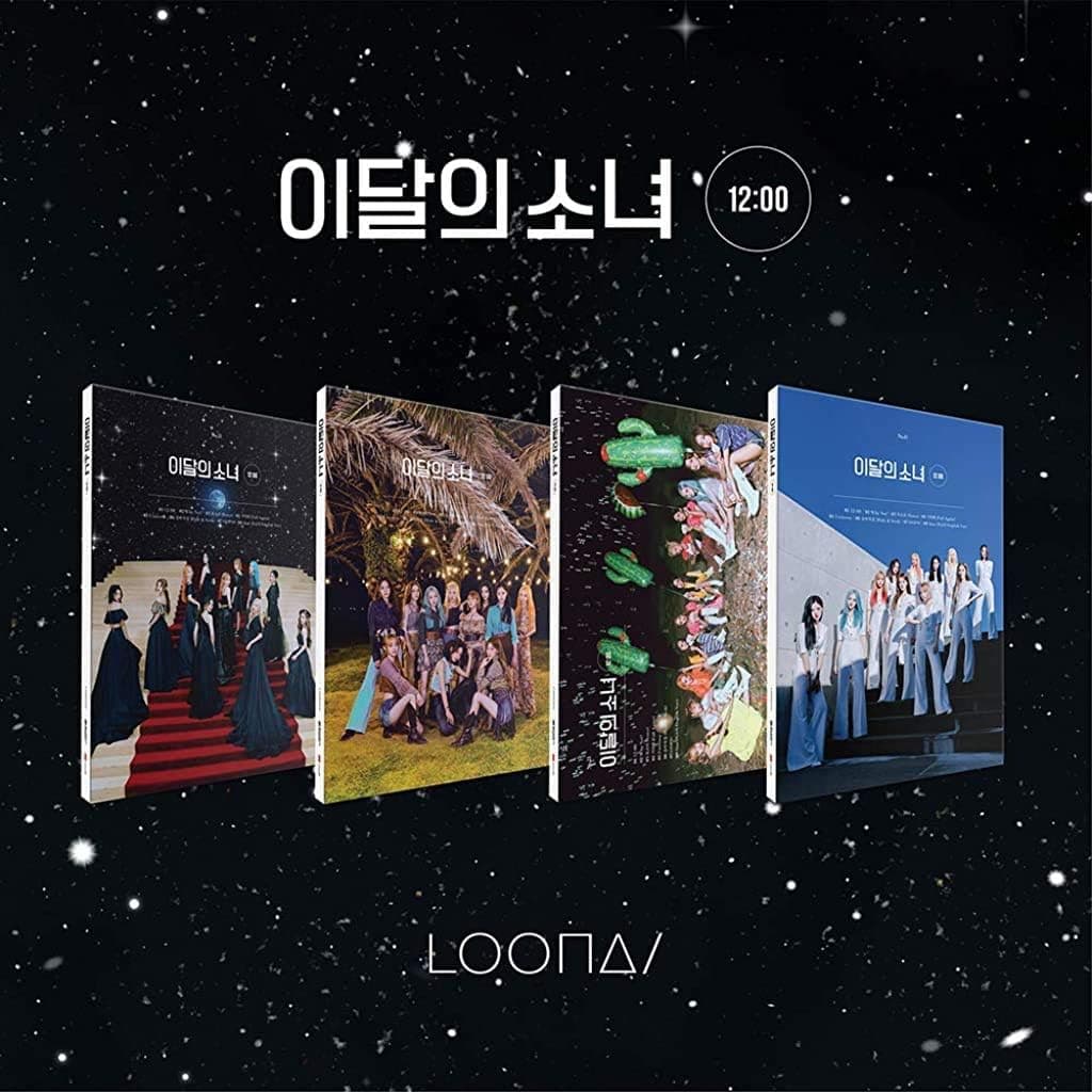 Blockberry Creative Monthly Girl LOONA - 12:00 (3rd Mini Album) Album+Folded Poster+Extra Photocards Set (A ver.)