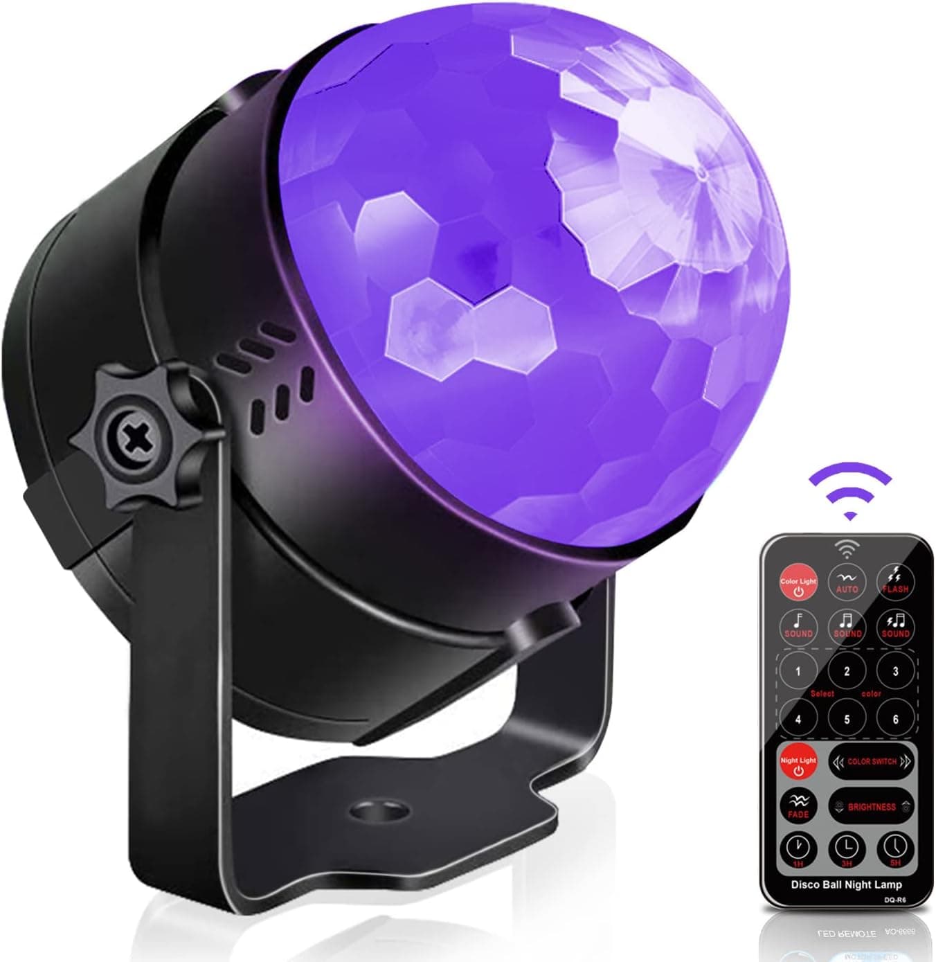 Disco Ball Light Party Lights, Portable Strobe Light Sound Activated LED RGB Stage Lighting with Remote Control for Home or Room Party Birthday Bar Karaoke DJ Wedding