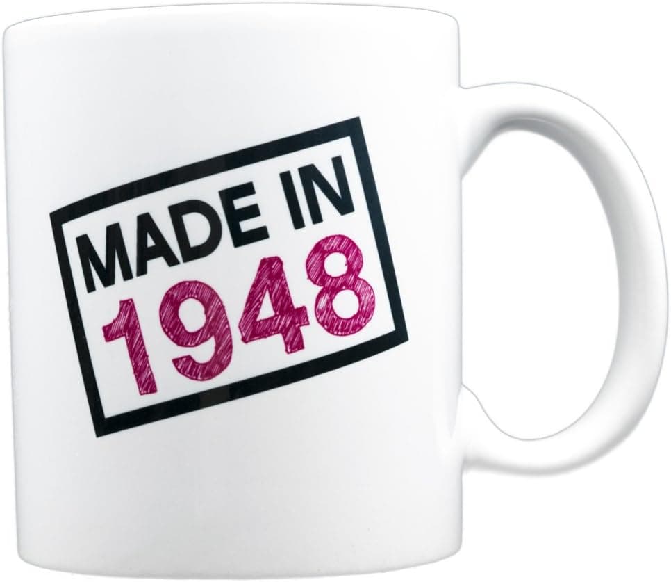 EverMug Made in 1948-70th Birthday Gift Mug - 11 oz. White Coffee Mug