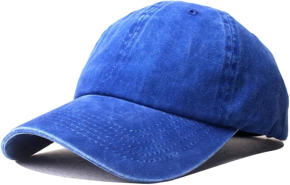 Vankerful Unisex Washed Dyed Cotton Adjustable Solid Baseball Cap