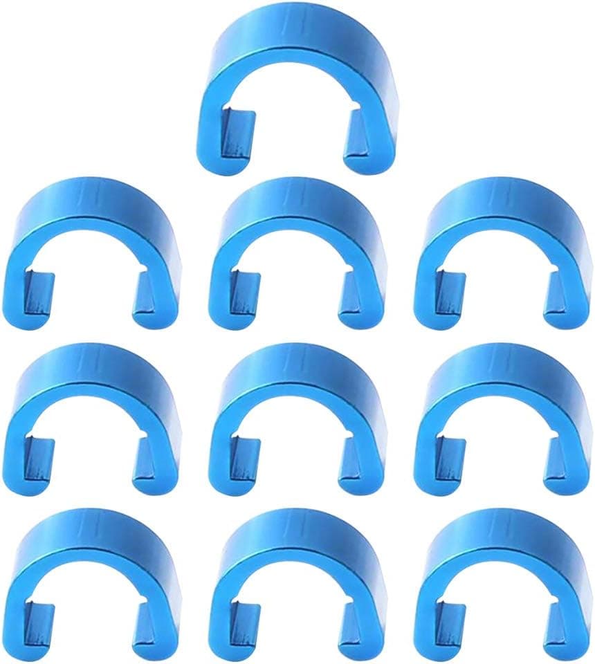 kaaka 10Pcs Bicycle Brake Line Housing Guide Cables C-Clips Buckle Holder Universal for Mountain Bike Road Bike Replacement Part Accessory