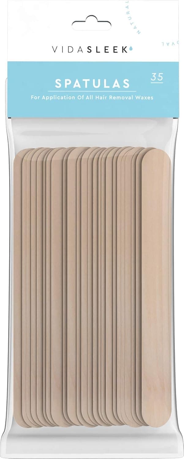 Large Wax Spatulas/Wooden Applicators for Hair Removal Waxing - 35 Piece