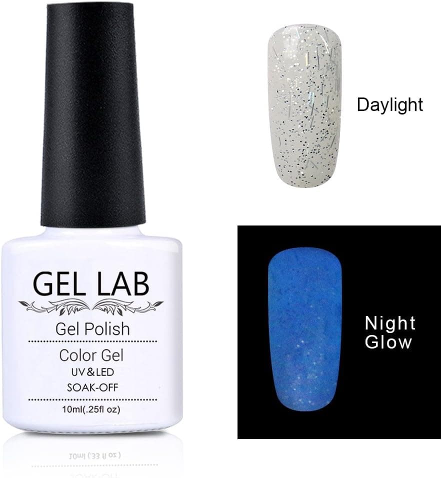 GEL LAB Glow In the Dark Gel Nail Polish Soak Off UV Night Glow Nail Art Lacquer 10ml