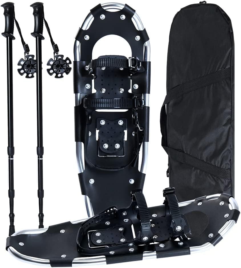 Snowshoes Light Weight Snow Shoes for Men and Women Boys Girls, Lightweight Aluminum Alloy Snow Shoes