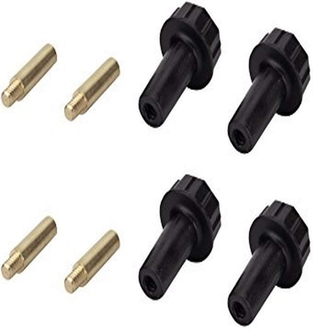Aspen Creative, Black, 21308-4 On/Off Replacement Turn Knobs and 1/2" Extensions, 4 Pack