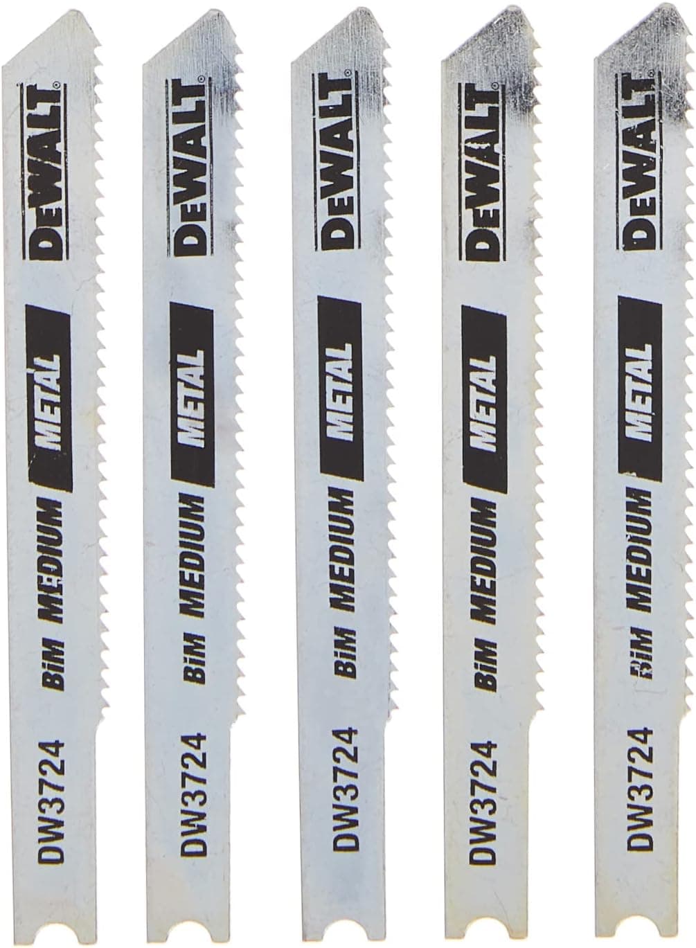 DEWALT Jigsaw Blades, Medium Metal Cutting, U-Shank, 3-Inch, 18-TPI, 5-Pack (DW37245)