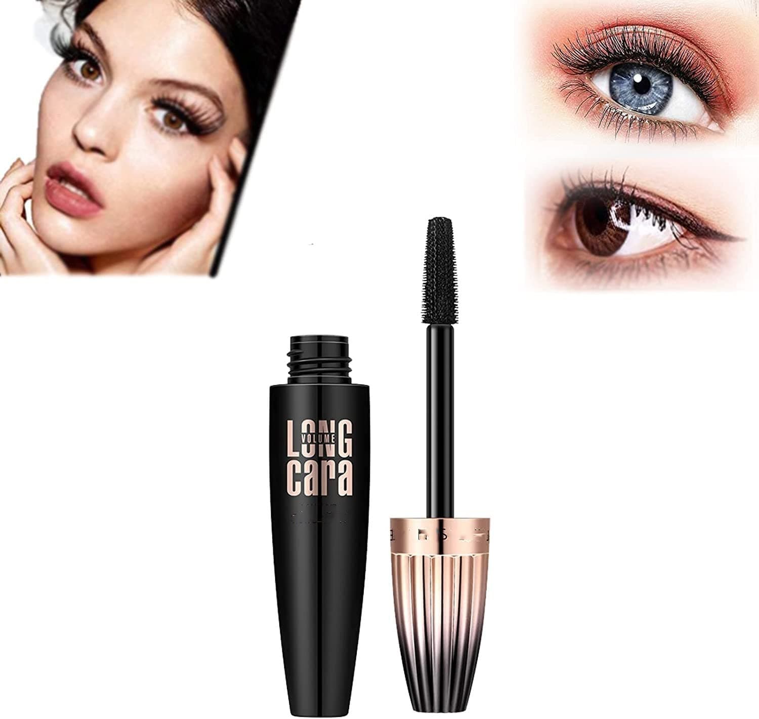 My Amazing Lashes Mascara, 4d Silk Fiber Lash Mascara, Lengthening and Thickening Mascara, Vibely Mascara, Long-lasting, No Smudge, Lengthening (1pcs)