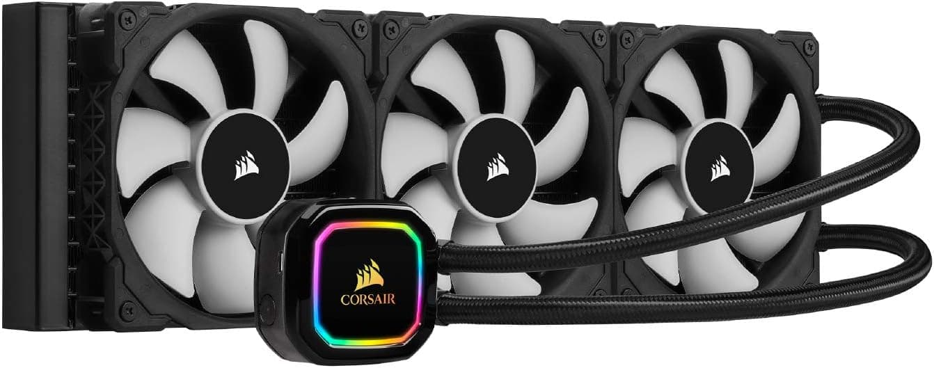 Corsair Hydro Series H150i PRO RGB AIO Liquid CPU Cooler, 360mm Radiator, Triple 120mm ML Series PWM Fans, Advanced RGB Lighting and Fan Software Control, Intel 115x/2066 and AMD AM4 com