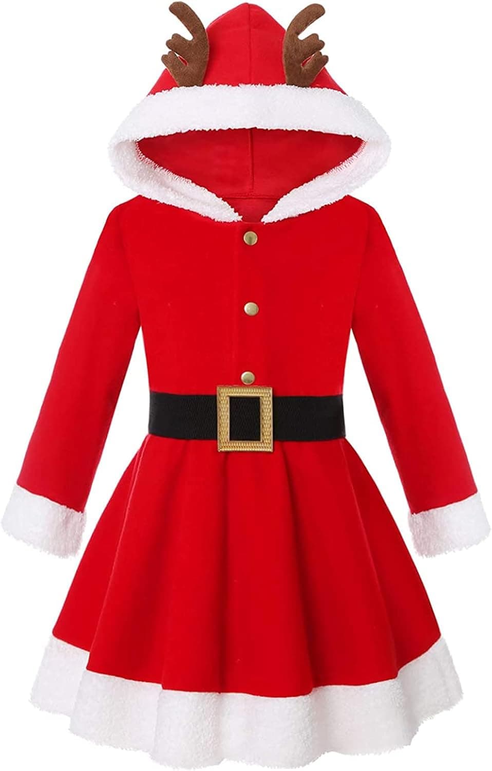 Doxrmuru Girls Santa Costume Christmas Dress for Girls Xmas Cosplay Party