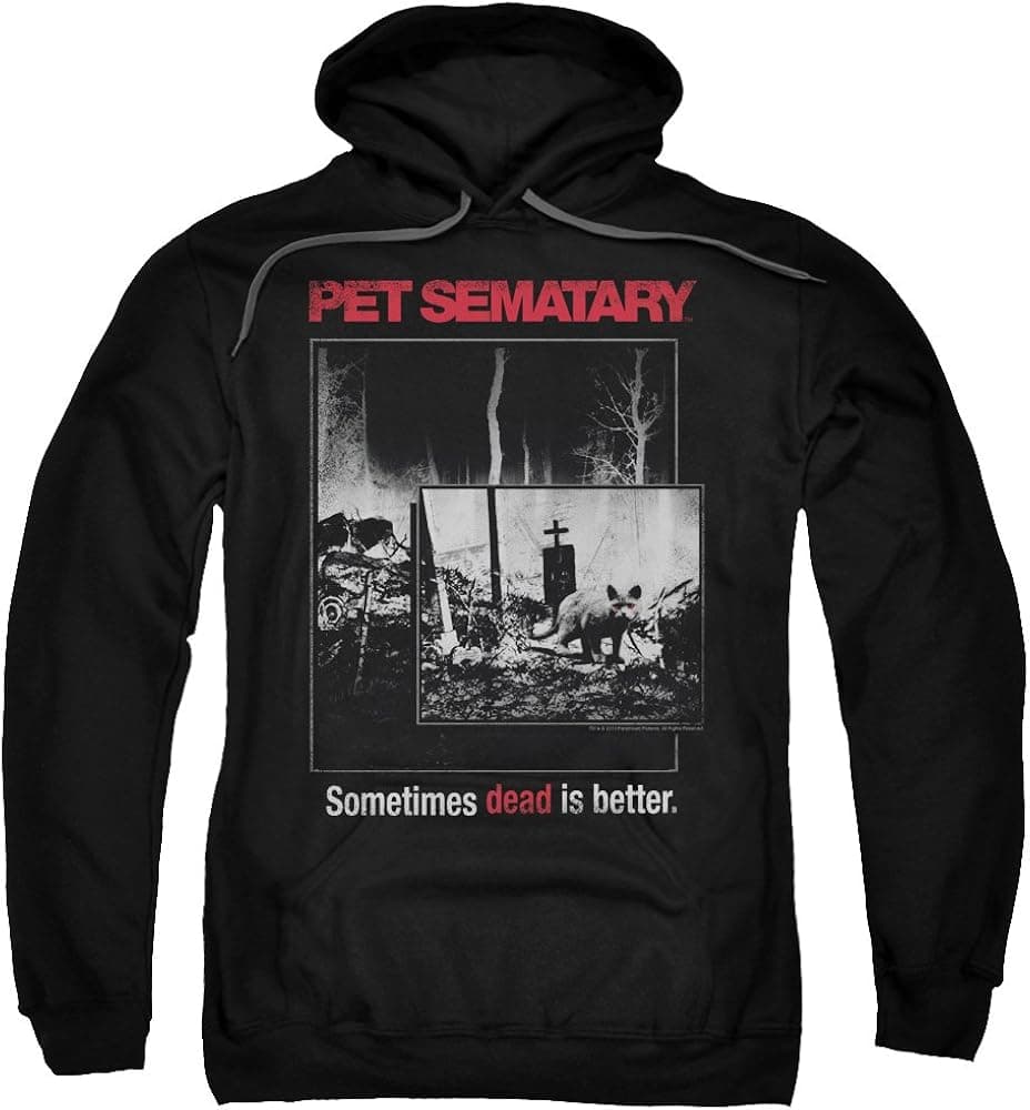 Pet Sematary Horror Novel Movie Stephen King Cat Poster Adult Pull-Over Hoodie Black