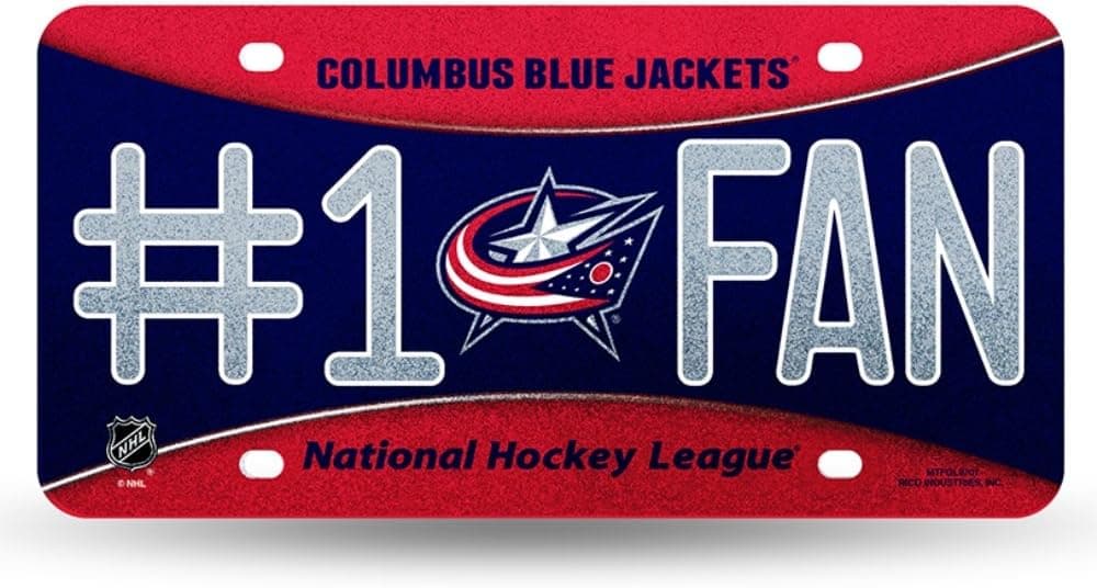 Rico NHL Bling #1 Fan Metal Auto Tag