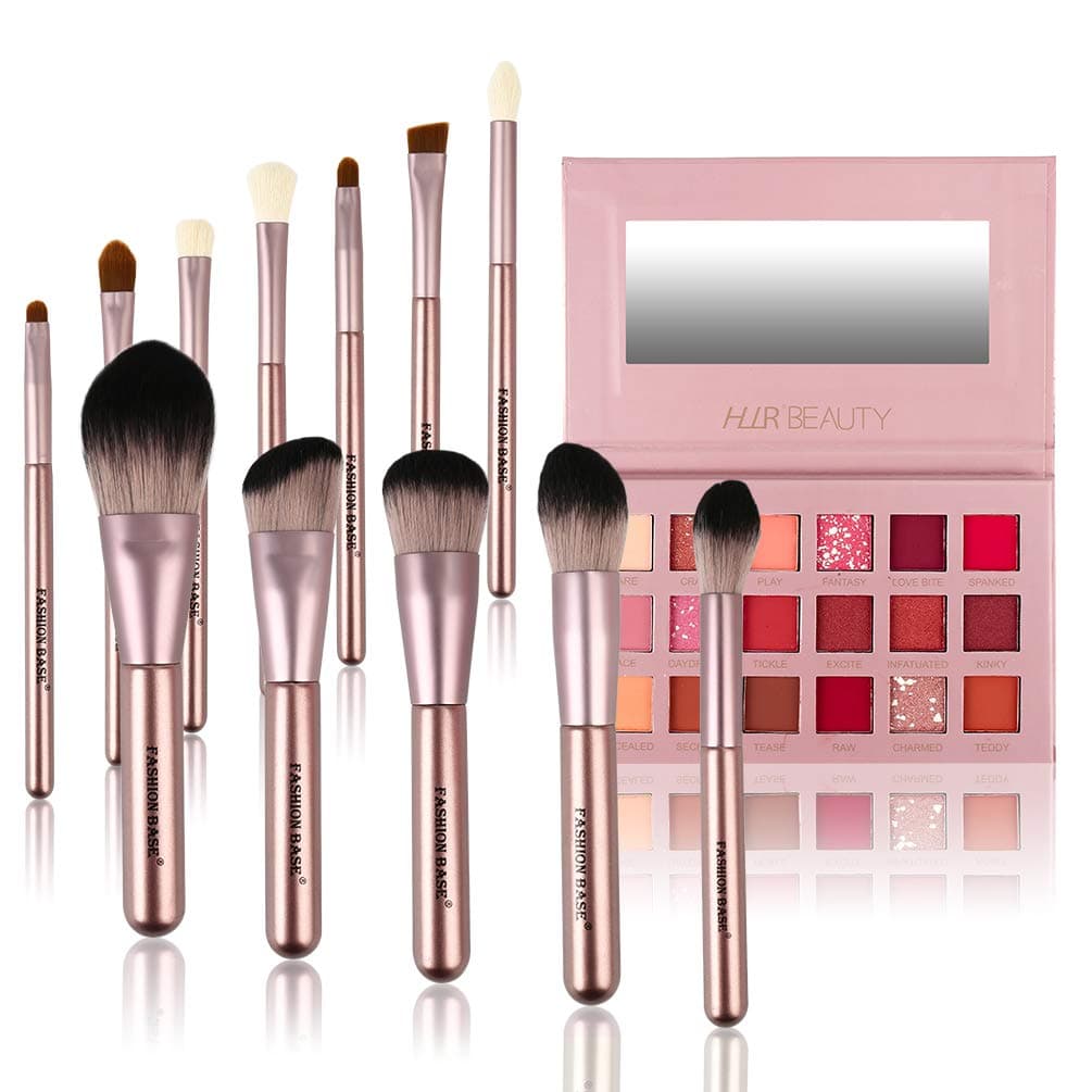 Makeup Palette Brushes Set,12Pcs Pro Premium Synthetic Make up Brush + 18 Color Makeup Eyeshadow Palette Shimmer Matte High Pigmented Long Lasting Make up Eye Shadow Pallete Cosmetics