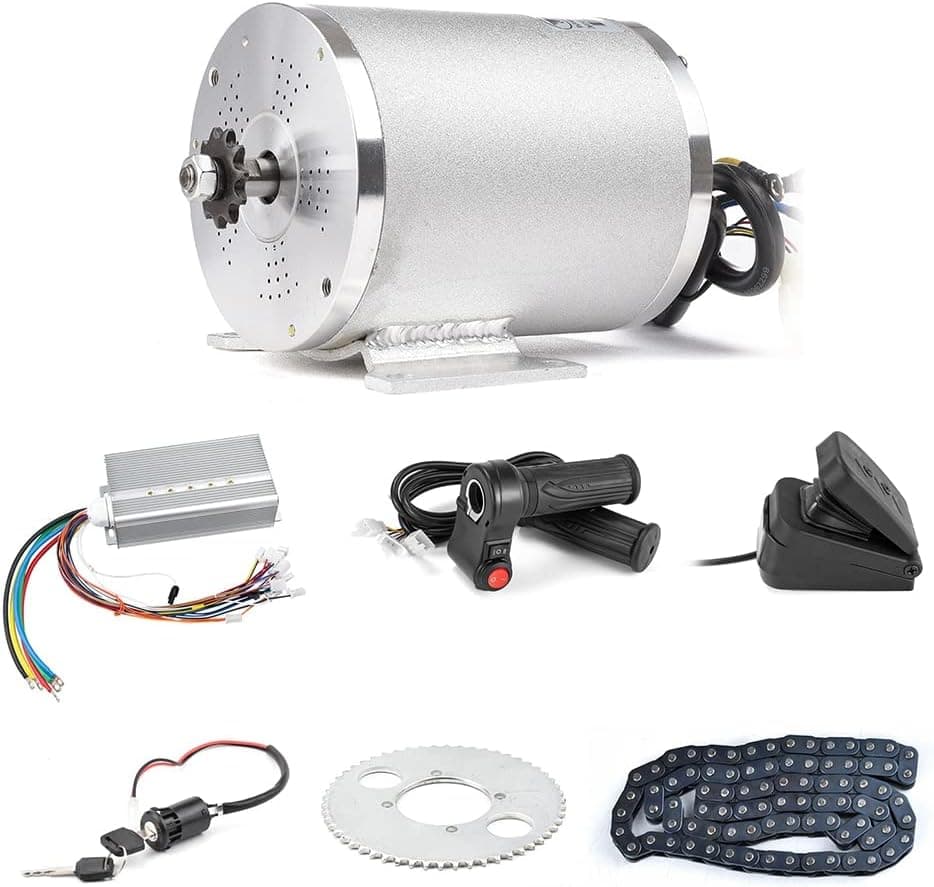 BLDC 72V 3000W Brushless Motor Kit with 24 Mosfet 50A Controller and Throttle for Electric Scooter E Bike Engine Motorcycle DIY Part Conversion Kit