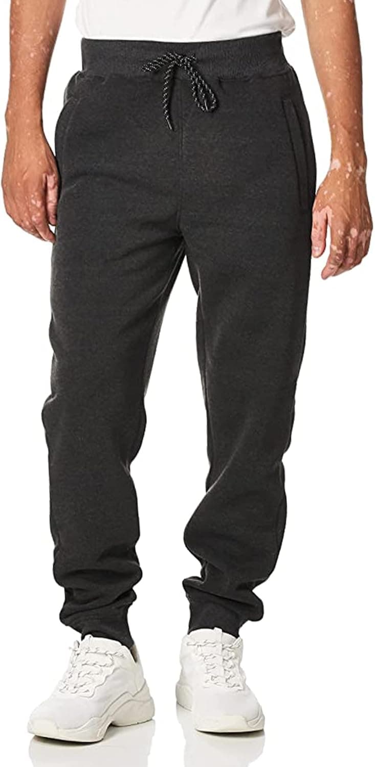 WT02 Men's Active Basic Fleece Jogger Sweatpants, Variety Colors