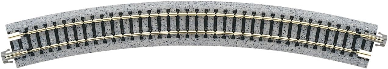 Kato USA Model Train Products Unitrack, 381mm (15") Radius 30-Degree Curve Track (4-Piece)