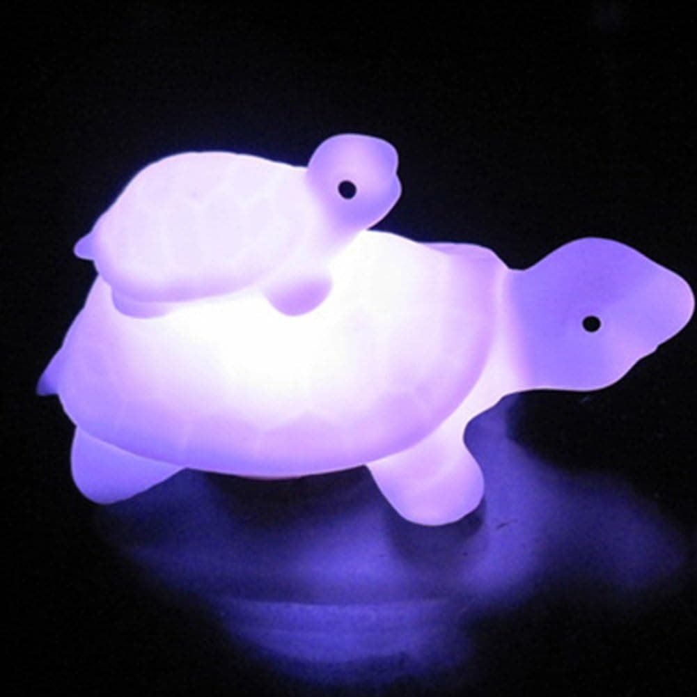 Baost Lovely Turtle Animal Colorful Night Light Kids Christmas Party Gift Baby Girl Boy Nursery Decor Battery Operated Kids Bedside Lamp Low Light Bedside Touch Lamps Random