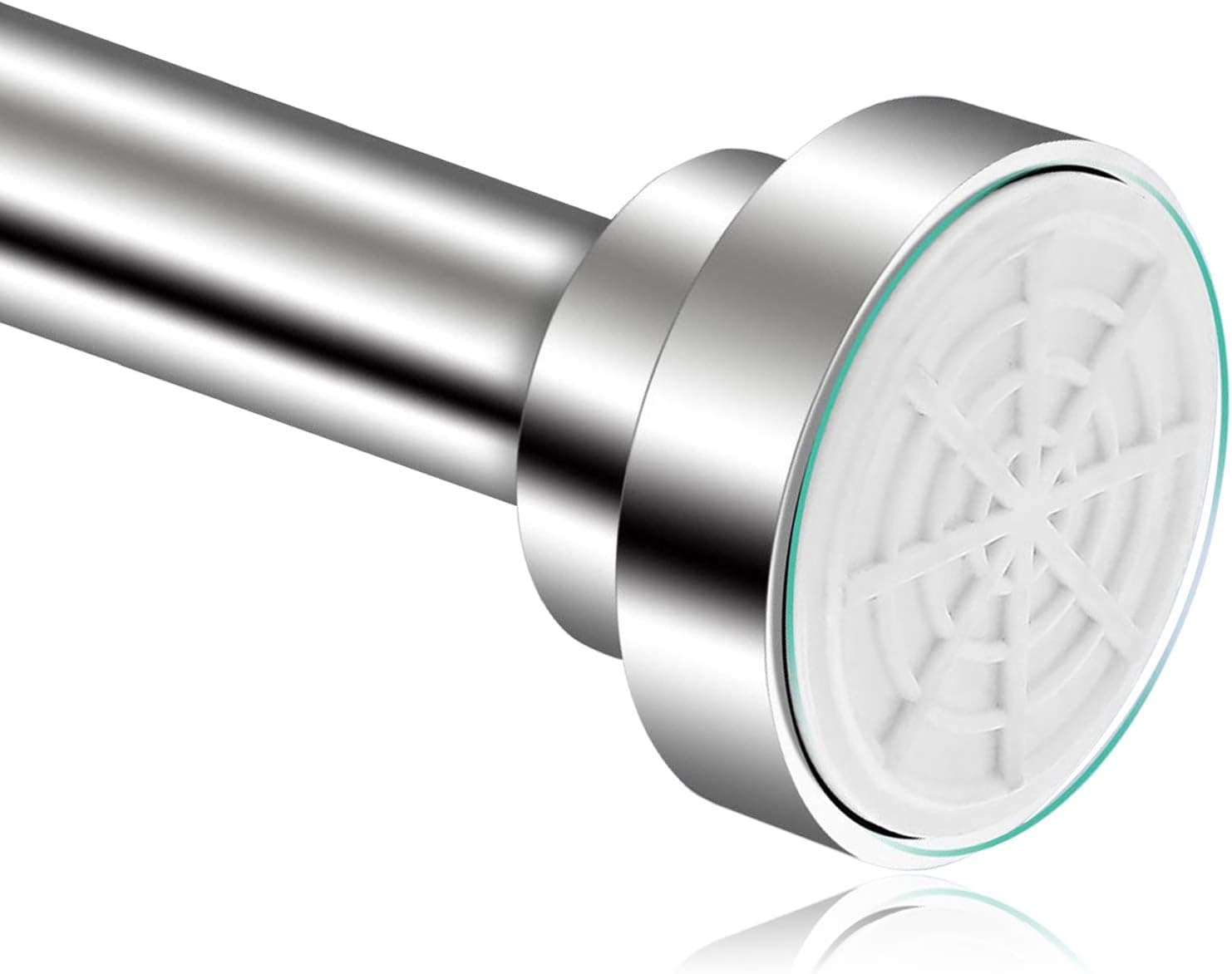 Tension Shower Curtain Rod Spring Rods for Bathroom Windows Closet Shelf 60-102 Inch No Drill Adjustable Extension Anti-slip Rubber Base Never Rust Corrosion Resistant 304 Stainless Steel Polished