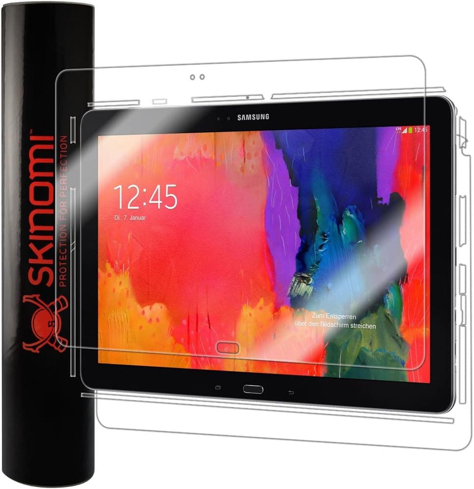 Skinomi Full Body Skin Protector Compatible with Samsung Galaxy NotePRO (SM-P900, TabPRO 12.2 inch SM-T900 (Screen Protector + Back Cover) TechSkin Full Coverage Clear HD Film