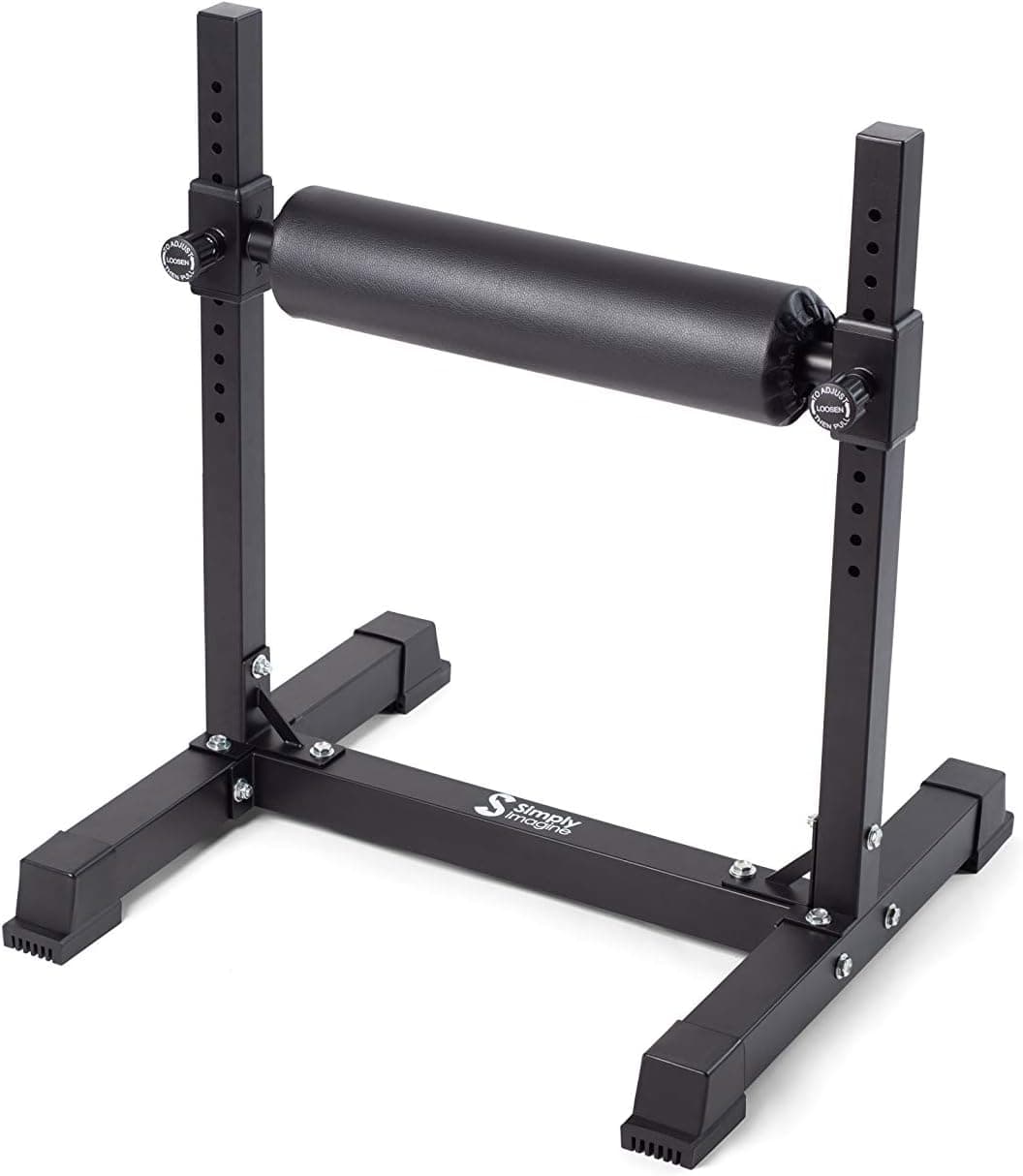 SimplyImagine One Leg Squat Roller - Adjustable Single Leg Squat Stand for Bulgarian Split Squats, 1 Leg Lunge for Bodyweight or Dumbbell Use