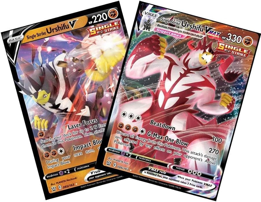 Single Strike Urshifu Vmax & V - 086/163 - Battle Styles - Pokemon Card Lot