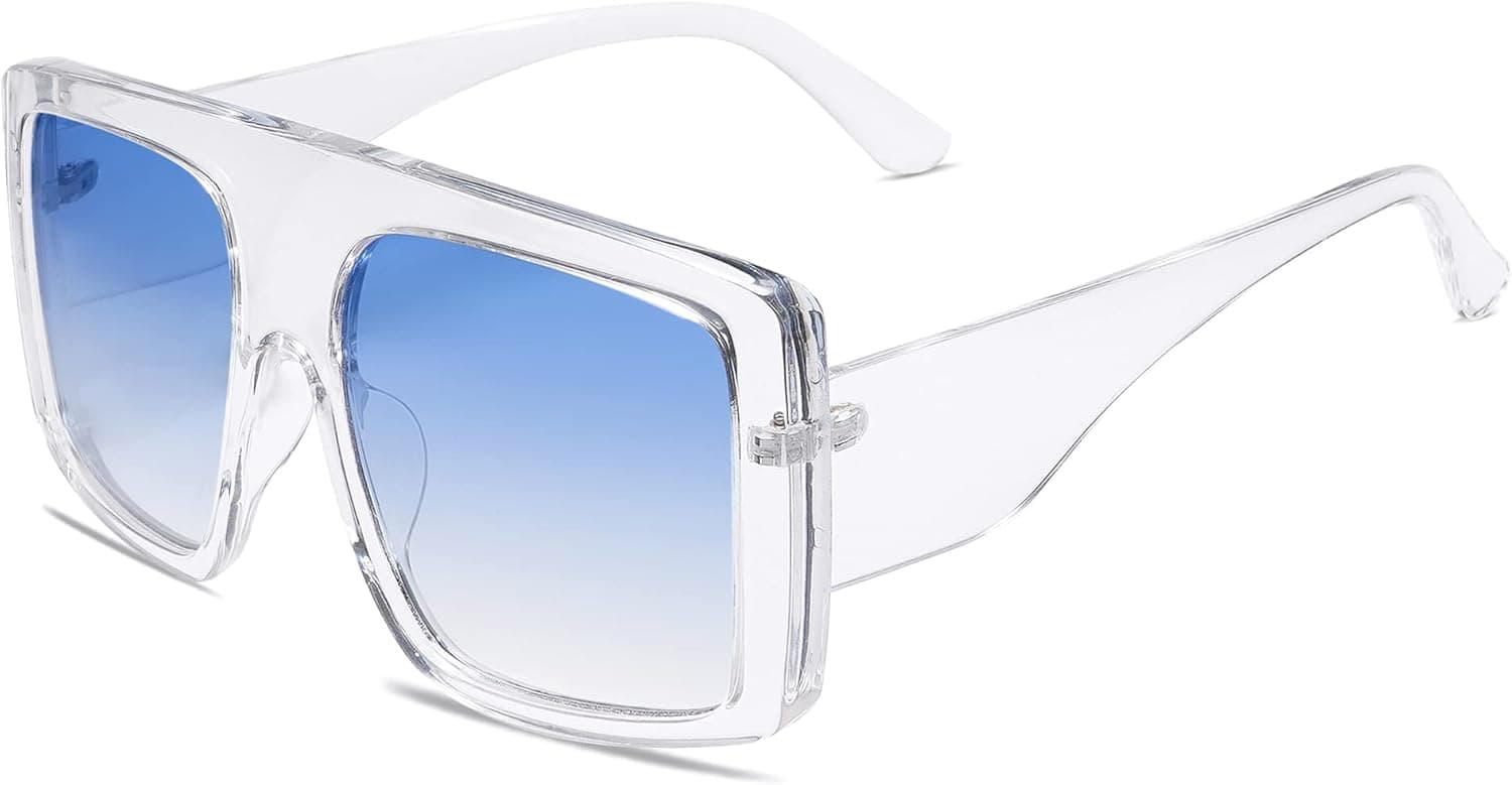 VANLINKER Oversized Square Sunglasses Fashion Flat Top baddie Shades VL9579