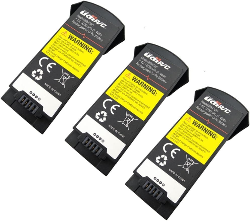 Fytoo Accessories 7.4V 1000mah Lithium Battery for UDI U818A Plus U49W/U49C AA818 Quadcopter Spare Parts Drone Battery (3PCS)