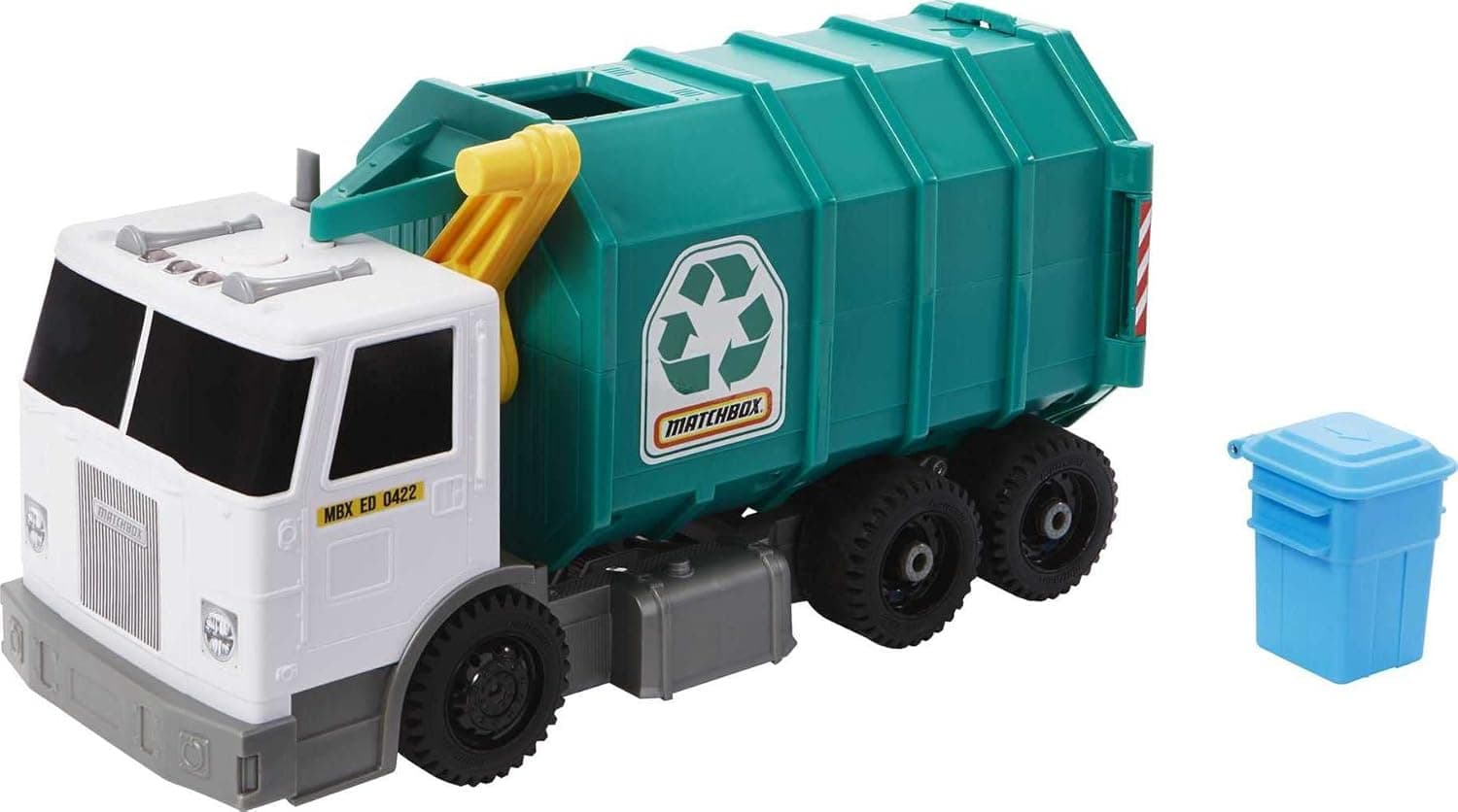 Matchbox 15 in Toy Recycling Truck, Lights & Sounds, Made From 80% Iscc-Certified Plastic* (*Mass Balance Approach)
