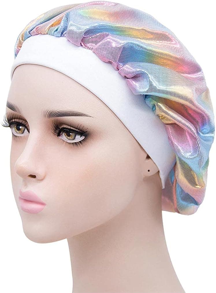Satin Bonnets for Kids Girls Curly Hair Satin Sleep Caps Hair Cover for Sleeping Night Cap Hat Hair Wrap for Girls Curls