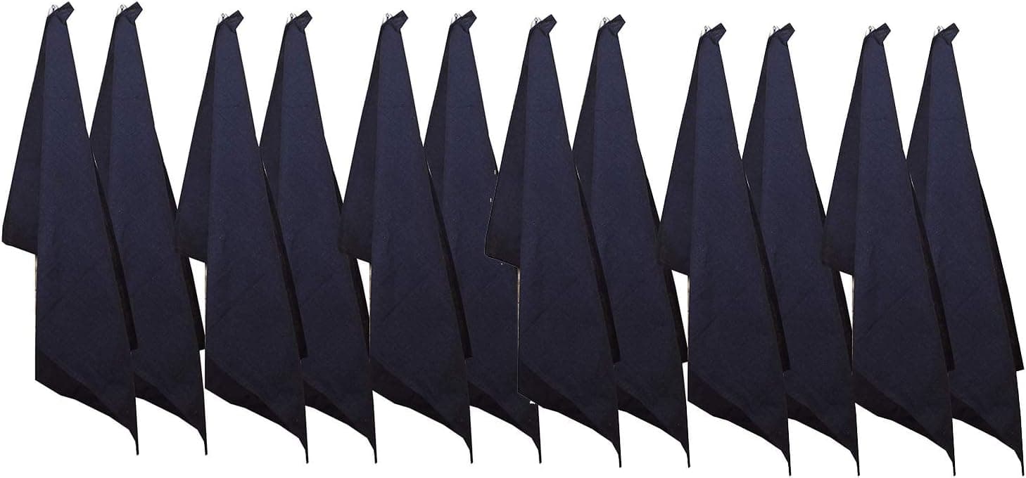 Vireo Christmas Cotton Dish Towels,13x24 inch-Set of 12, Ultra Absorbent, Kitchen Towels & Tea Towels-Black