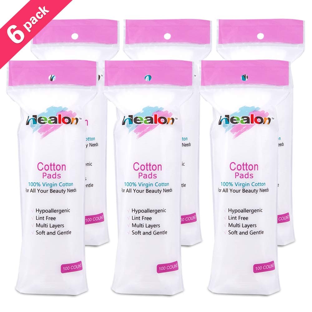 Healon Cotton Rounds 100% Natural Cleansing Pads Cotton Wipes 600pcs