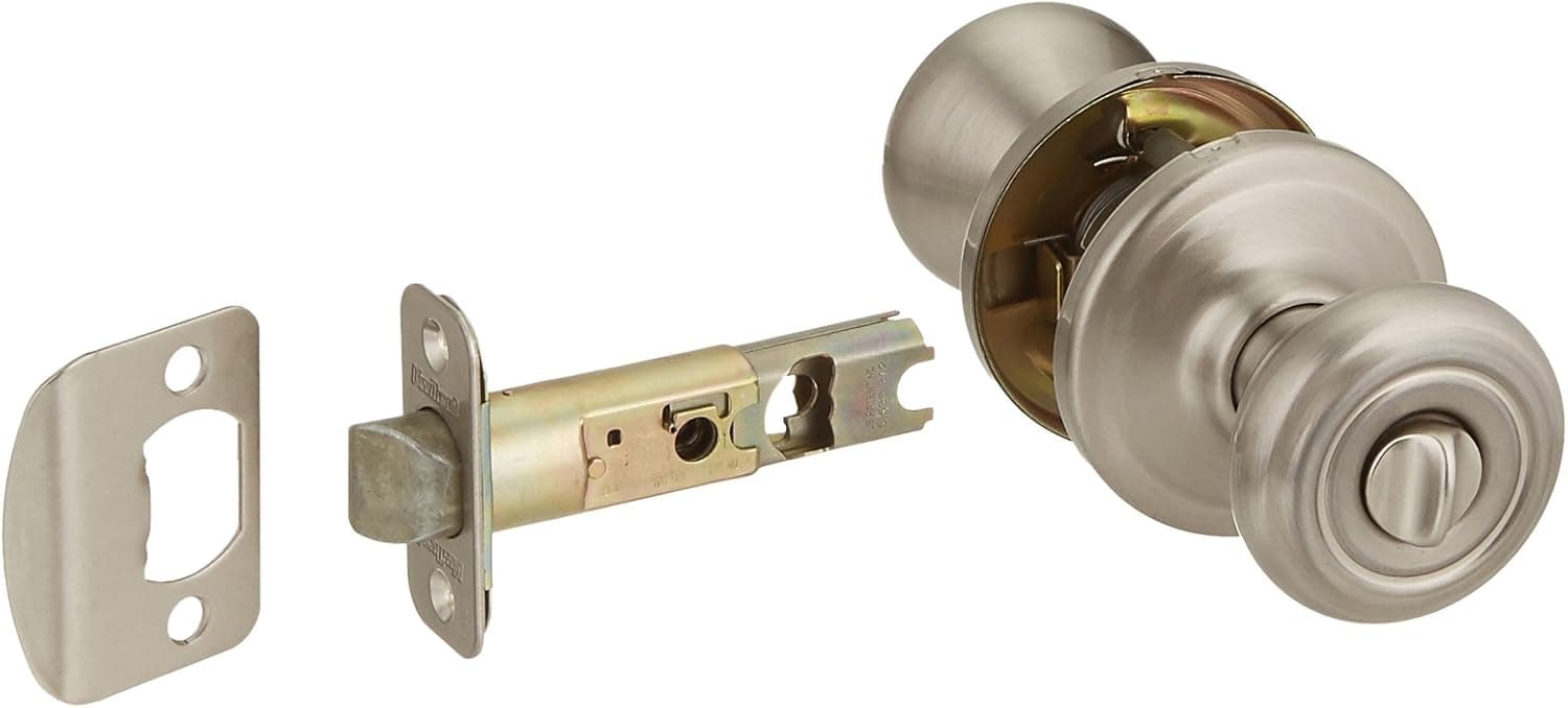 Kwikset Corporation 97300-880 Cameron Bed/Bath Knob, Satin Nickel