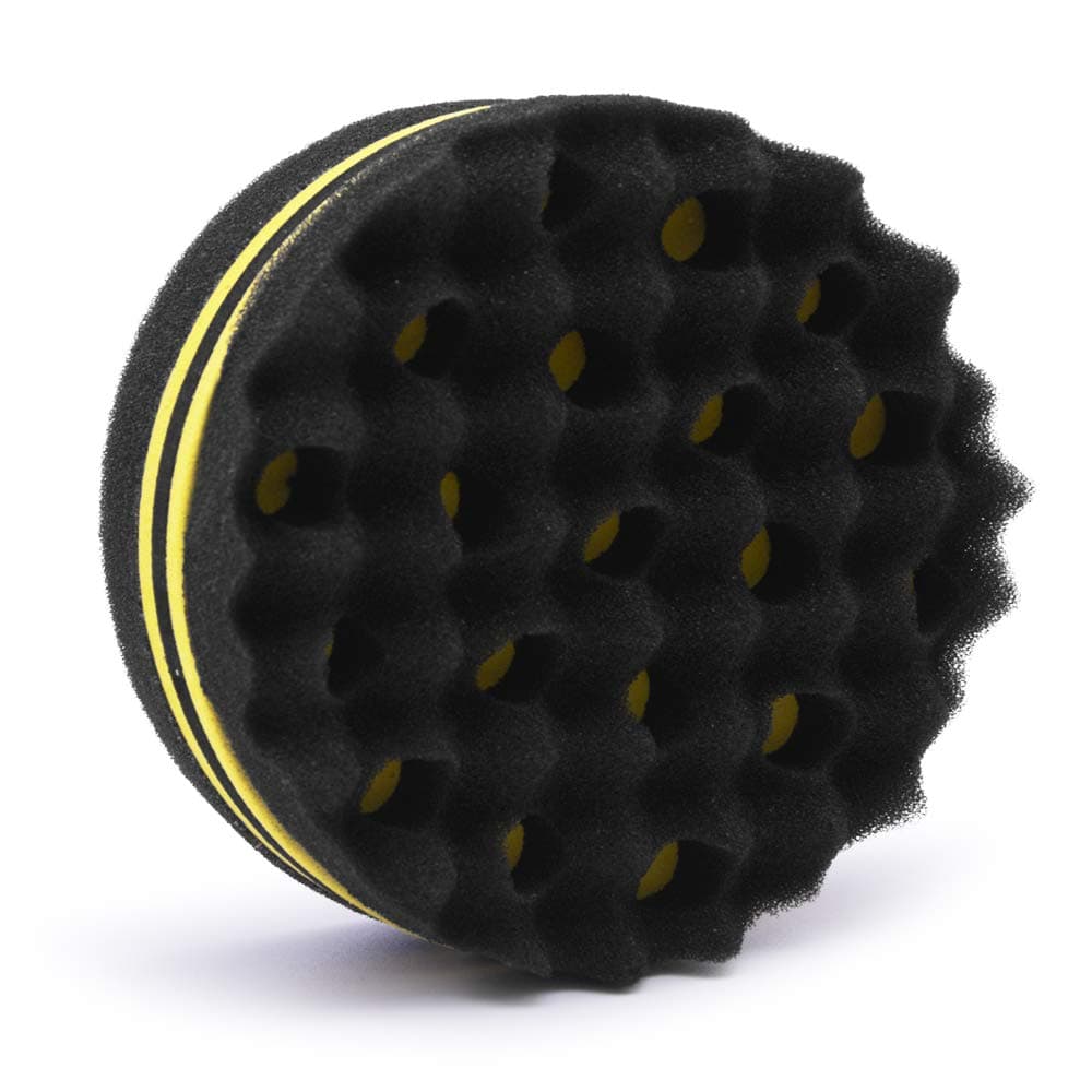 Round Hair Sponge Big Holes Twists Barber Hair Brush for Natural Twists Curls Coils Dreads (1 Pack)