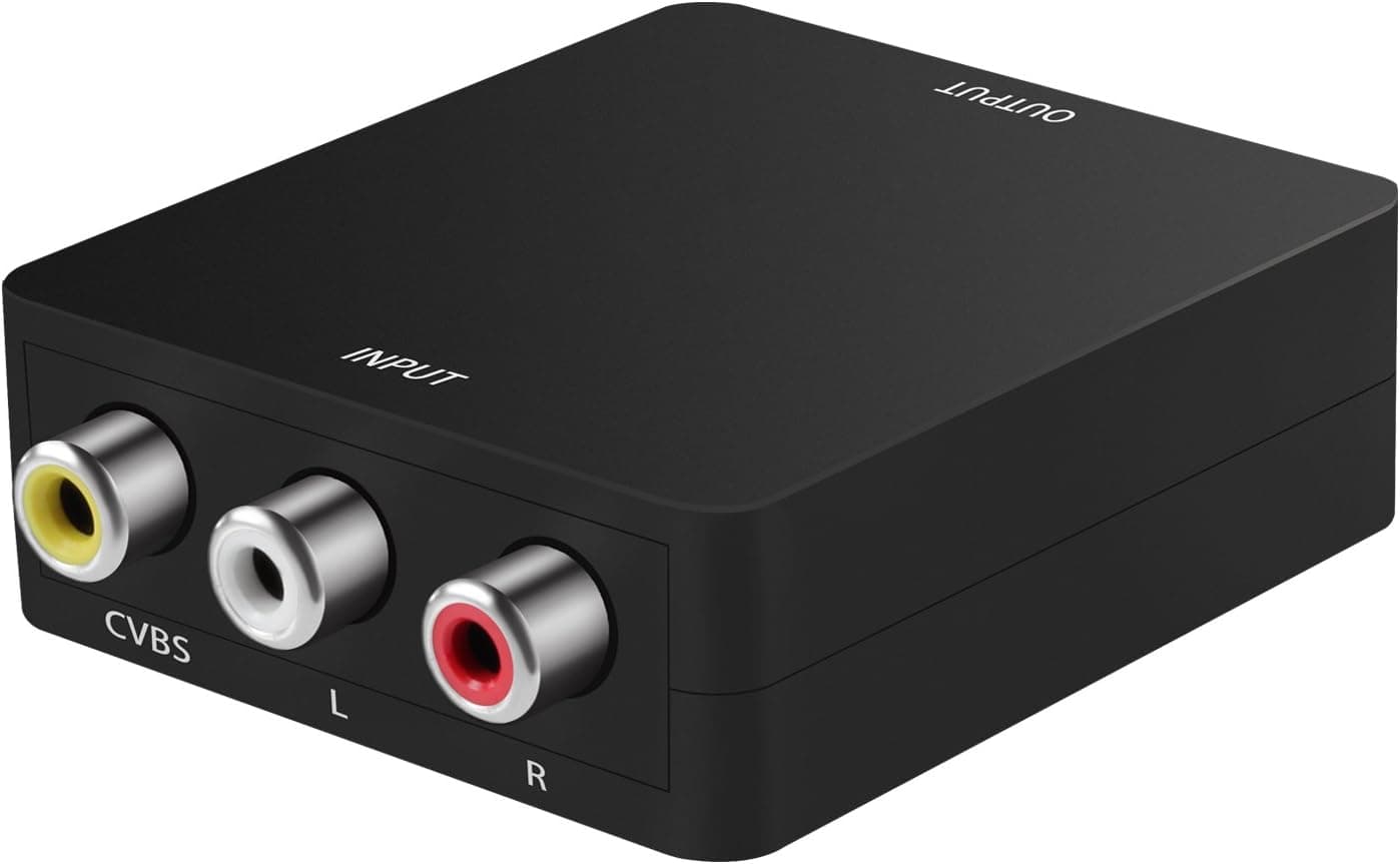 AV to HDMI, Keten AV to HDMI Converter Audio AV to Video HDMI Adapter Support AL, NTSC3.58, NTSC4.43, SECAM, PAL/M, PAL/N for VCD, VCR, Monitor, Xbox, WII, PS3, PS4