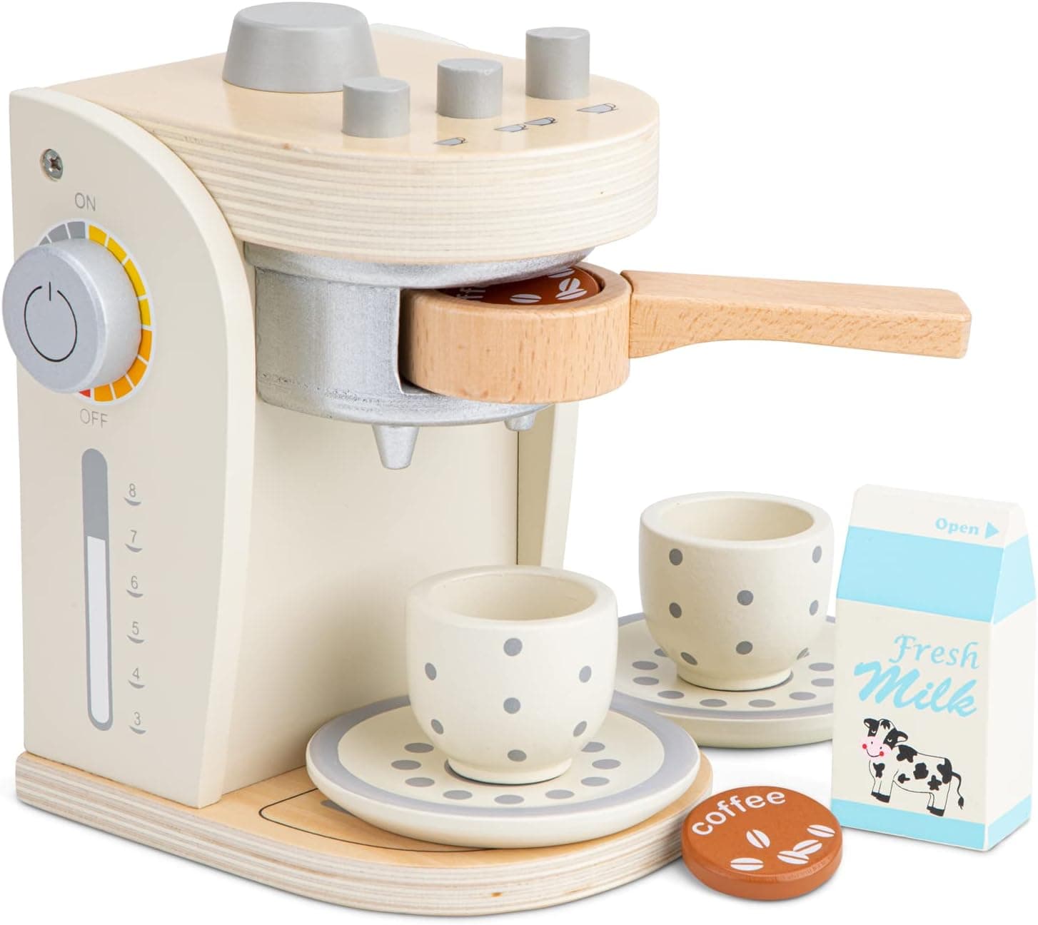 New Classic Toys 10705 Coffee Maker, Multicolor (White), 3 years to 9 years