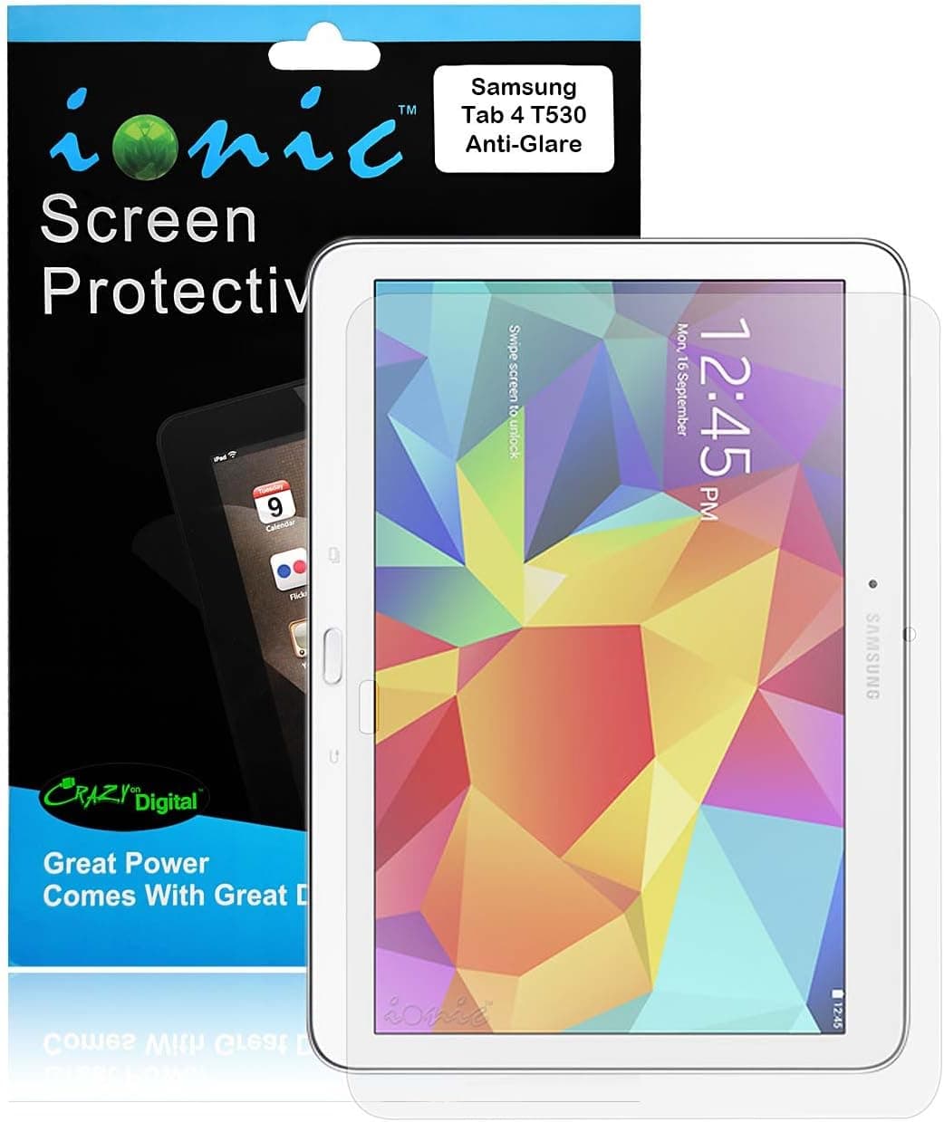 Ionic 2014 Samsung Galaxy Tab 4 10.1 10-Inch Screen Protector Film Matte Clear (Anti-Glare) (3-pack)[Lifetime Replacement Warranty]