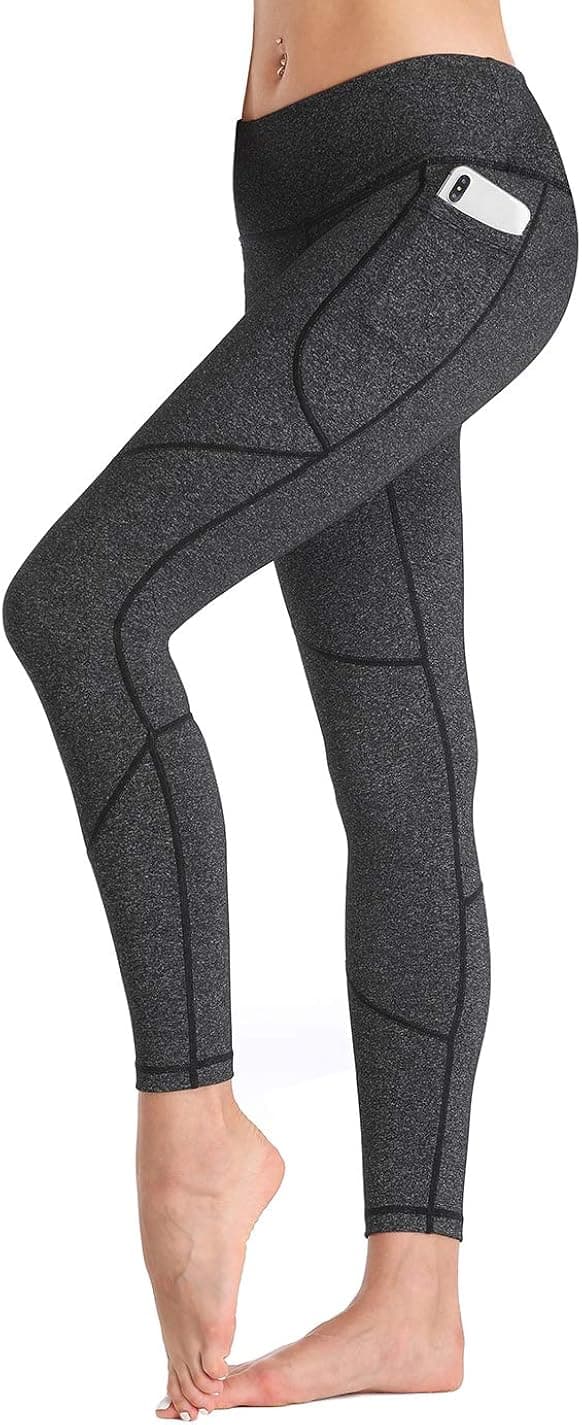 RAYPOSE Womens Gym Workout Leggings for Women Tummy Control Capri Yoga Pants with Pockets High Waist