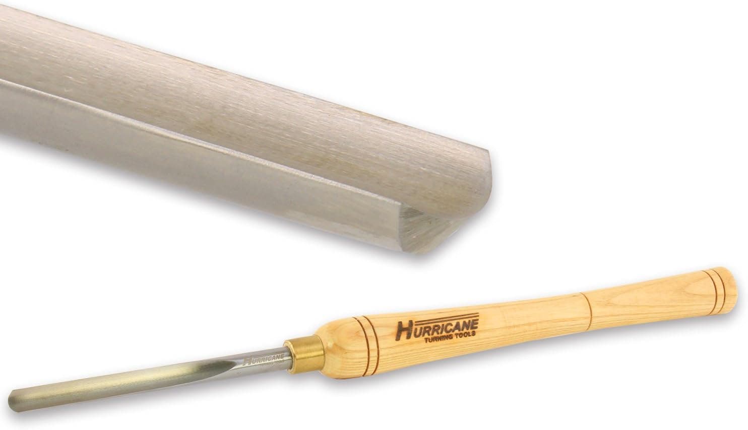 Hurricane Turning Tools, HTT-112, High Speed Steel, 1/2" Spindle Gouge (1/2" Flute) for Woodturning