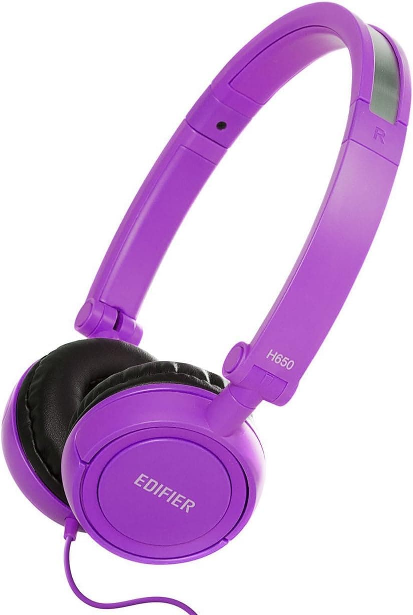 Edifier H650 Headphones - Hi-Fi On-Ear Wired Stereo Headphone, Ultralight and Fold-able - Purple/Violet