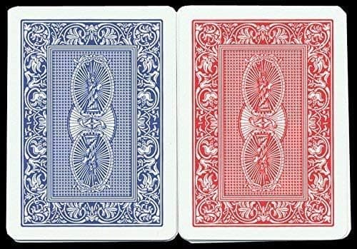 Dal Negro Treviso Plastic Red/Blue Playing Cards Poker Standard Index - 2 Deck Setup