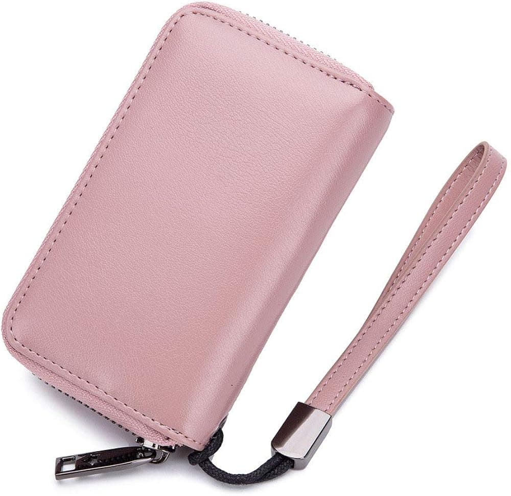Aladin Large Leather Key Case Wallet with 12 Hooks & 1 Keychain/Ring Double-breasted Key Case