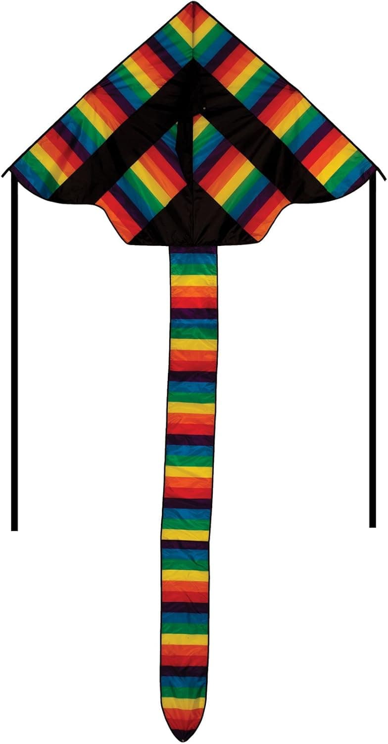 In the Breeze Rainbow Stripe Fly-Hi Delta Kite, 70",3180