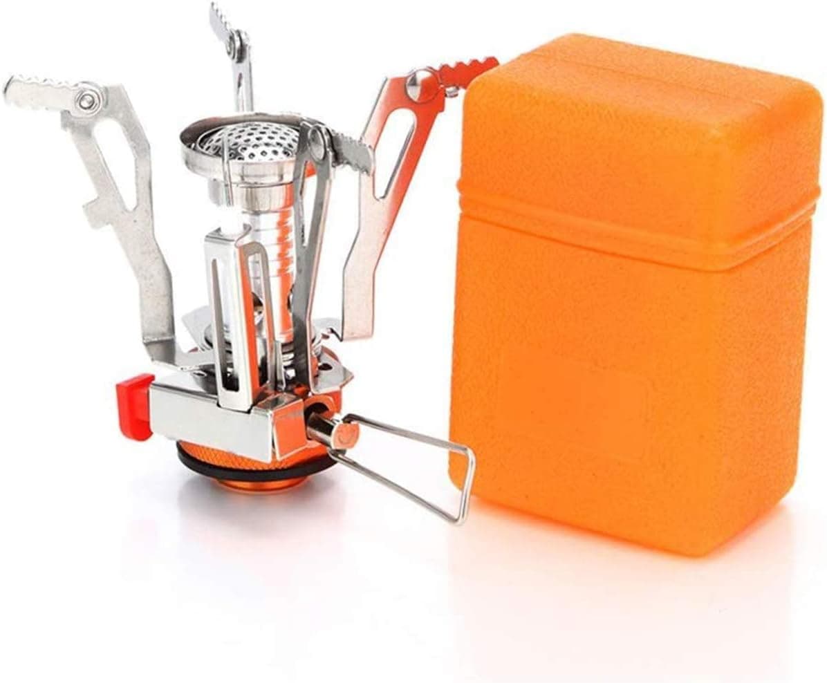 Mini Portable Camping Stoves Backpacking Stove with Piezo Ignition, Stable Support Wind-Resistance Camp Stove for Outdoor Camping Hiking Cooking