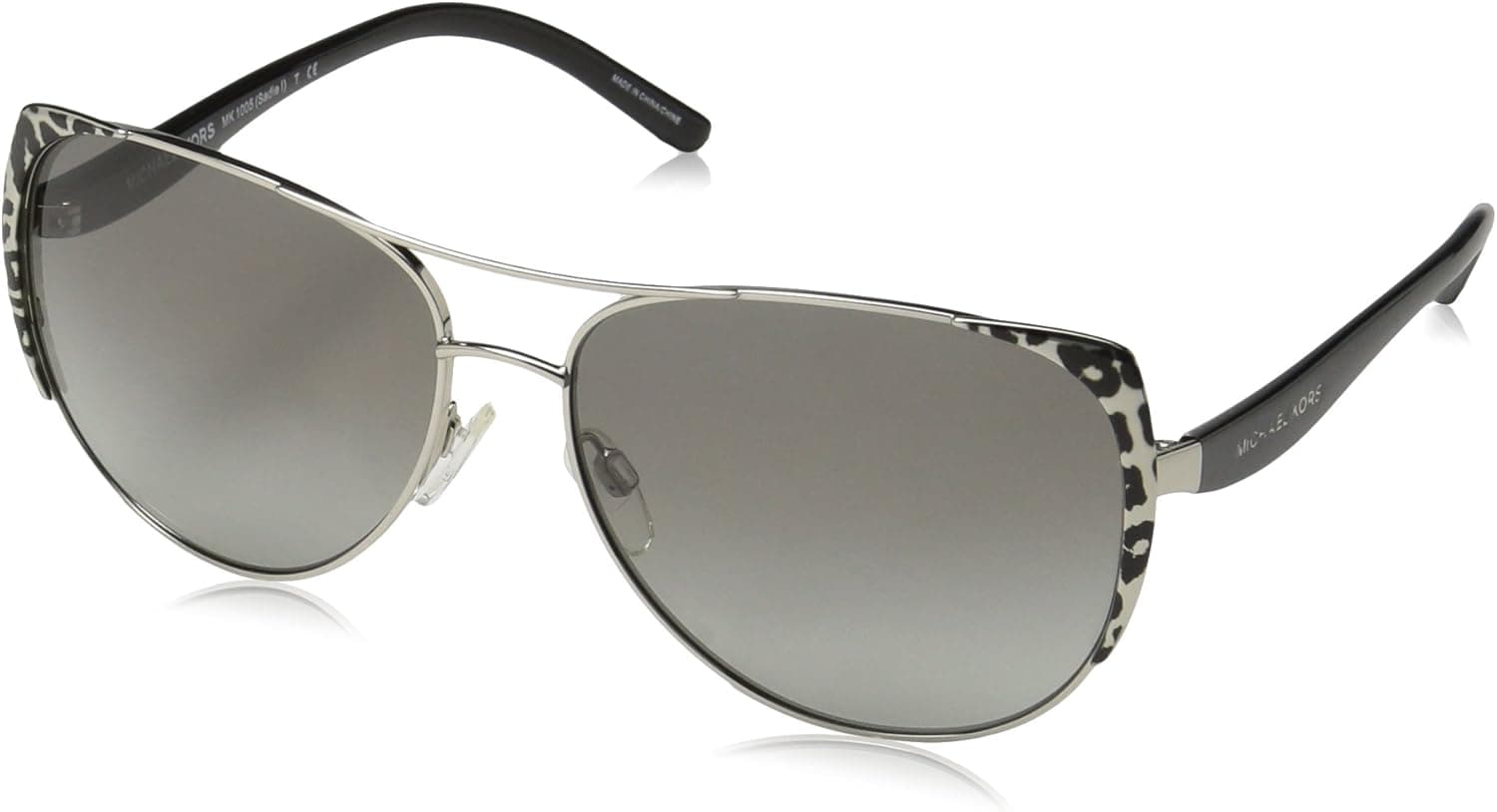 Michael Kors SADIE 1 MK1005-105911 Sunglasses BLACK SILVER LEOPARD/BLA 59mm