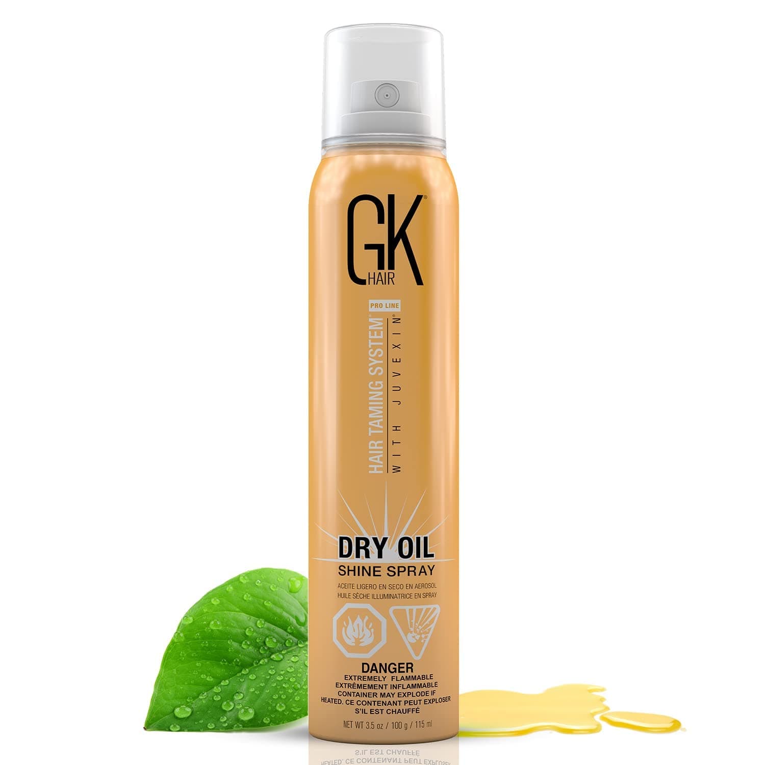 GKhair Dry Oil Shine Spray, 3.5 oz./115 mL