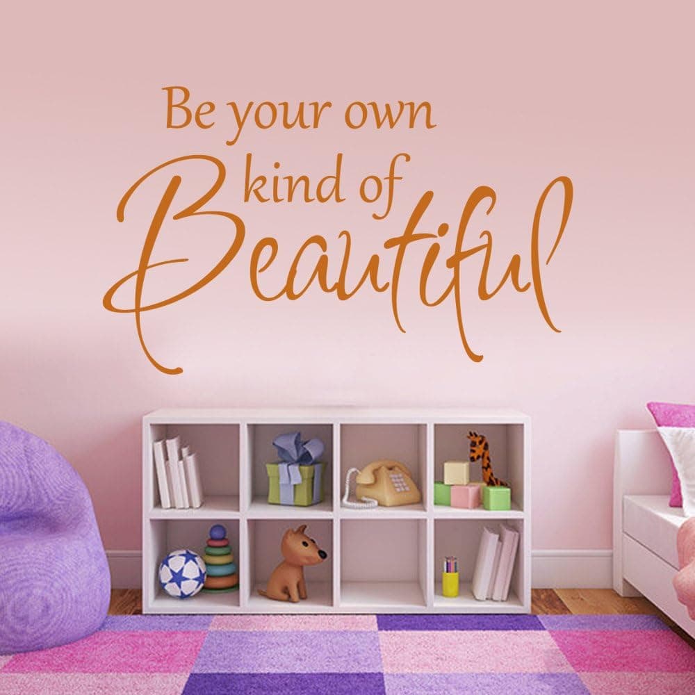 DigTour WallArt Be Your Own Kind of Beautiful Vinyl Wall Decal Housewares Home Decor (Black, Large)