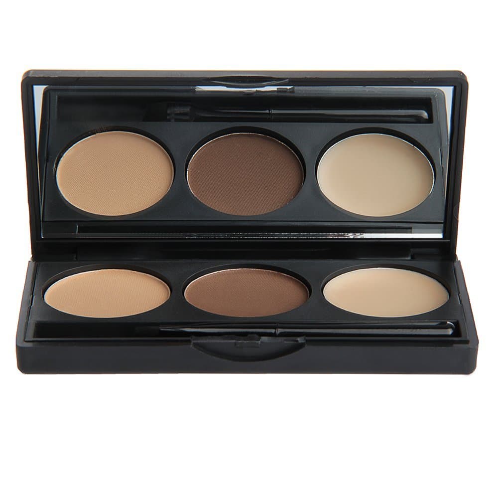 FACILLA Eyebrow Powder Eye Brow Palette Cosmetic Makeup Shading Kit with Brush Mirror