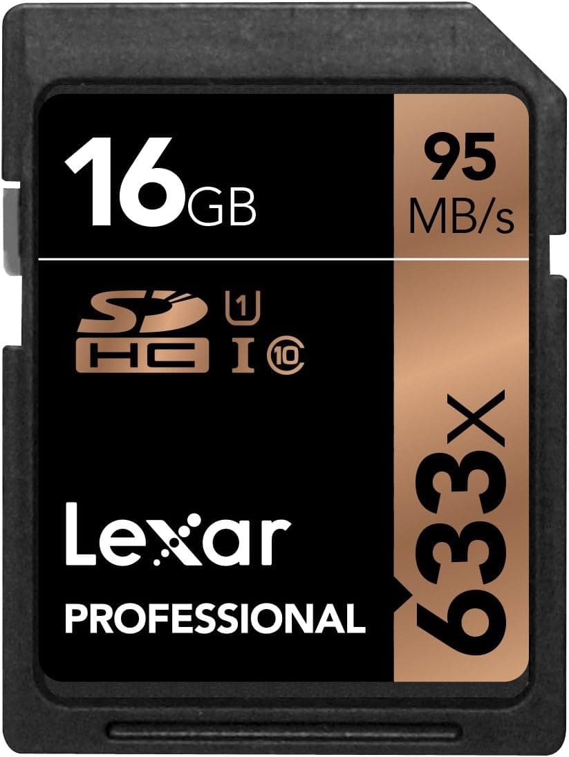 Lexar Professional 633x 16GB SDHC UHS-I/U1 Card - LSD16GCB1NL6332 (2 Pack)